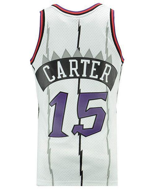 Vince Carter Toronto Raptors Hardwood Classics Finished Swingman Jersey - White