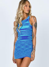 ROBE ELISH MINI BLEU