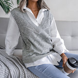 Hollow Leaf Casual Knitted Sweater