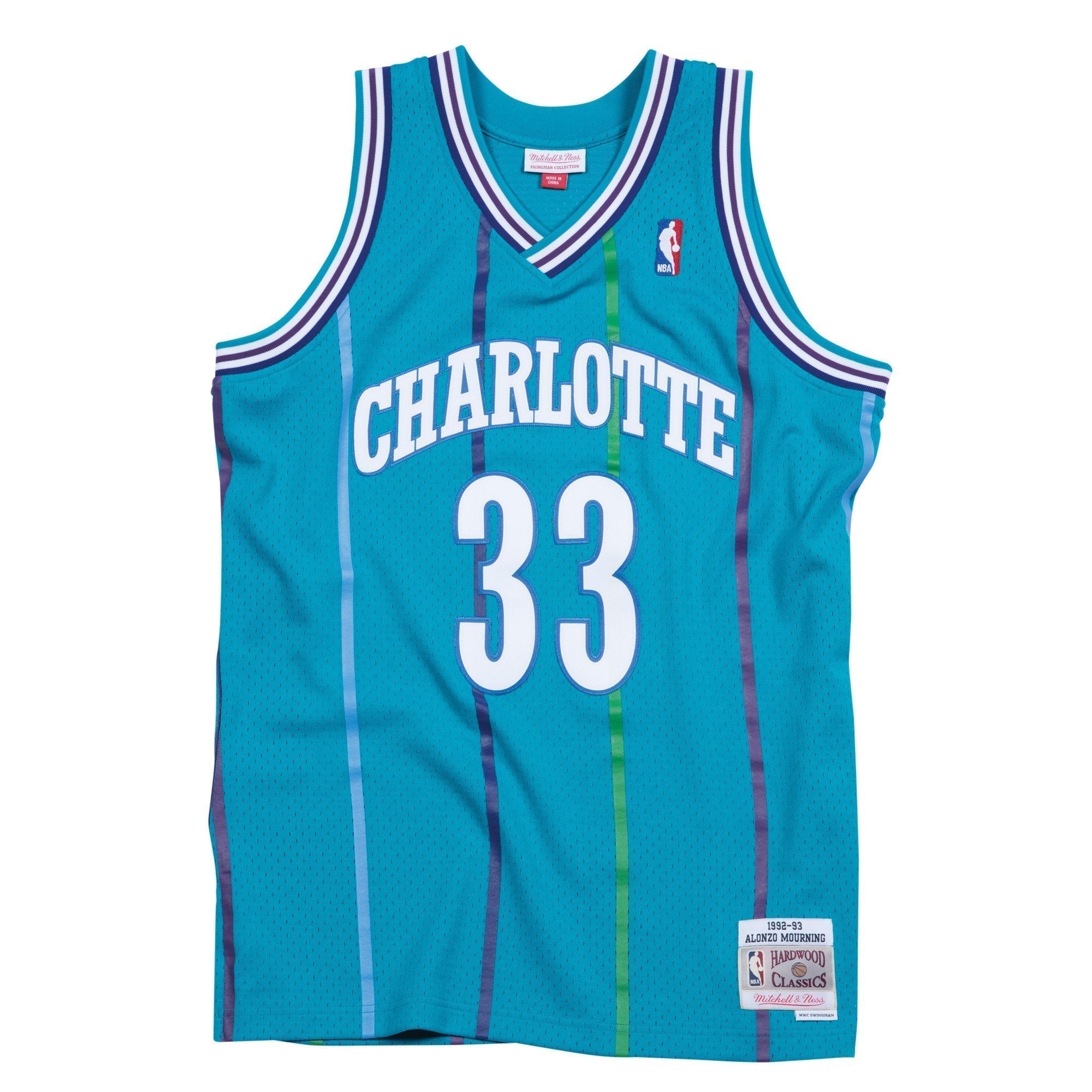 Alonzo Mourning Charlotte Hornets Hardwood Classics Throwback Swingman Jersey