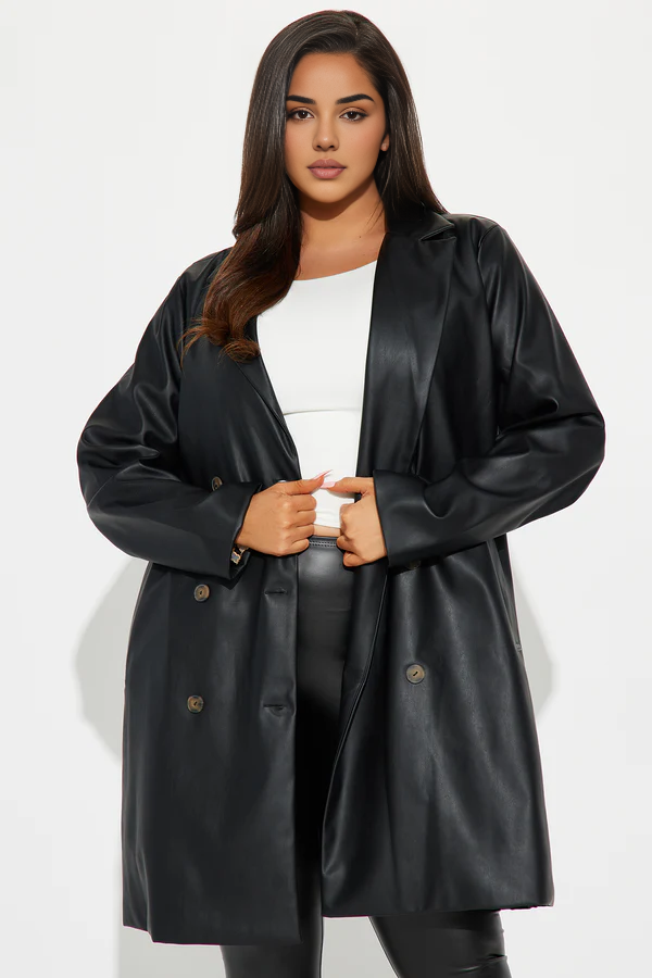 Manteau en similicuir