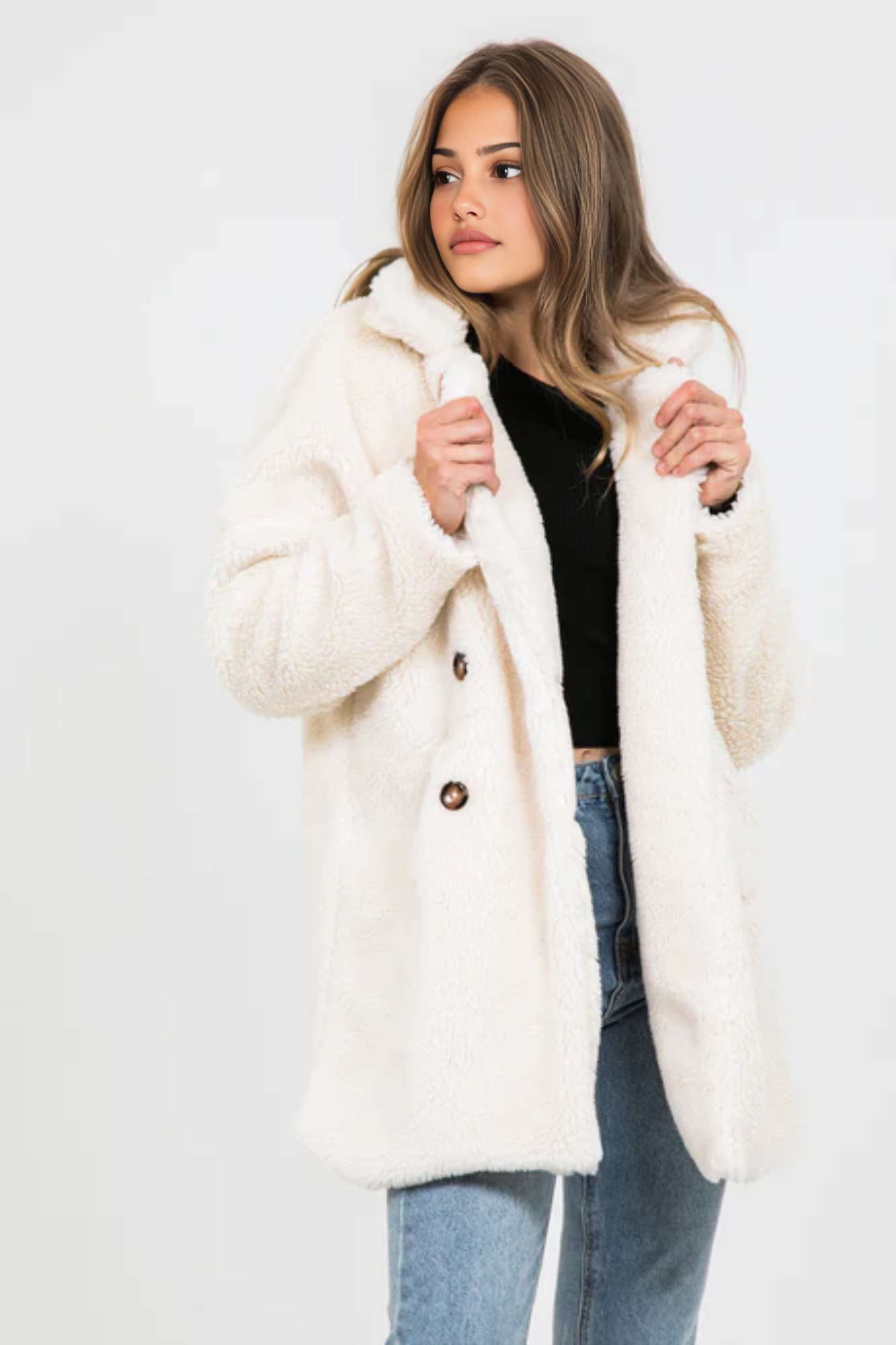 Manteau fausse fourrure