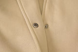 Veste beige de baseball décontractée et ample