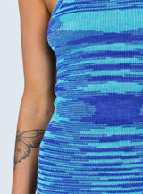 ROBE ELISH MINI BLEU