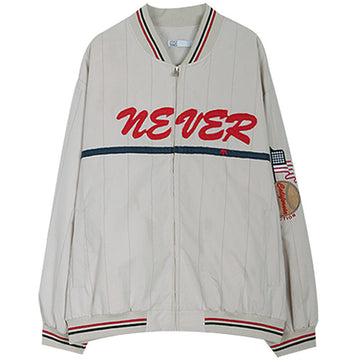 Veste d'uniforme de baseball fine gris clair