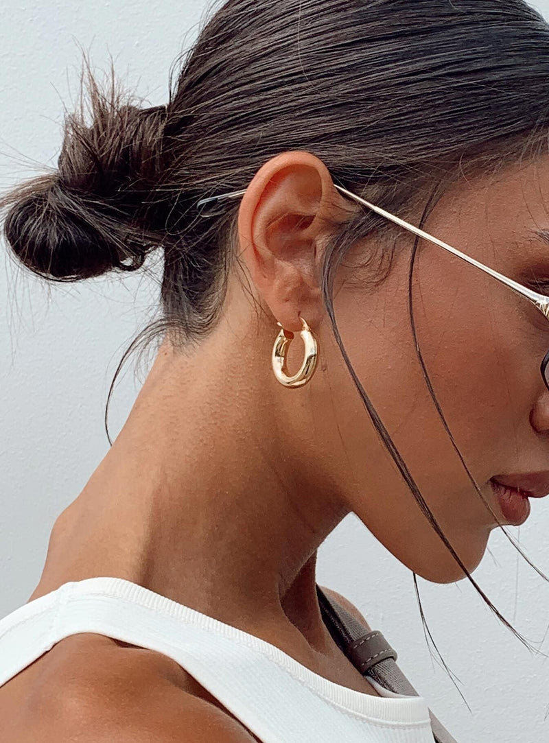 I'm Every Woman Hoop Gold Plated Earrings