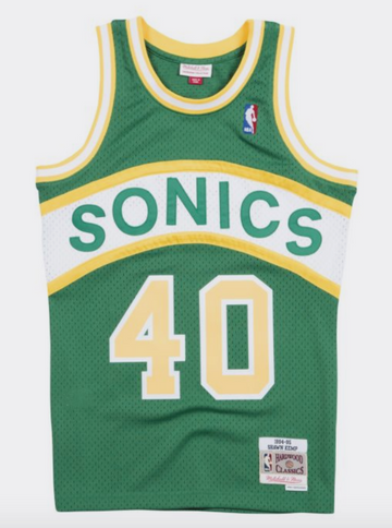 Shawn Kemp Seattle Supersonics Hardwood Classics Throwback Swingman Jersey