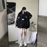 Uniforme de baseball veste rétro noire