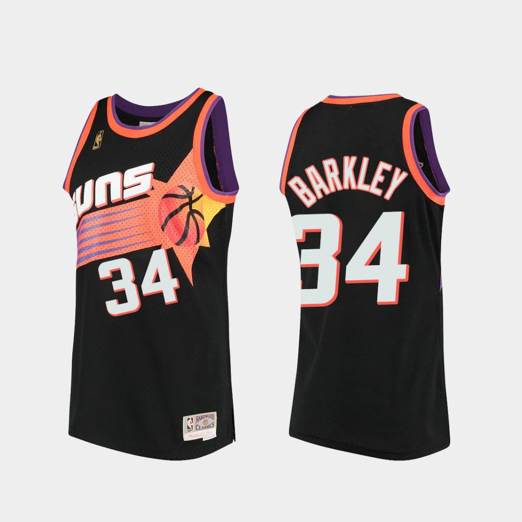 Suns #34 Charles Barkley Hardwood Classics Throwback Jersey