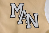 Veste beige de baseball décontractée et ample