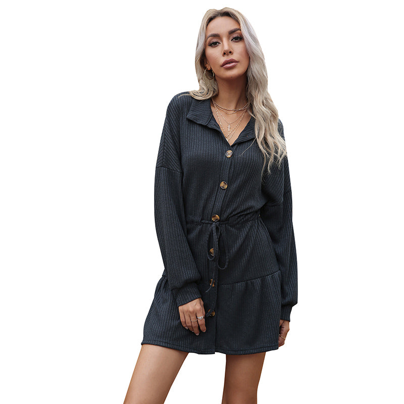 Robe pull tricotée femme