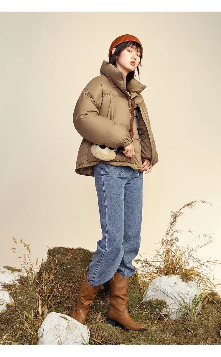 Veste chaude à simple boutonnage