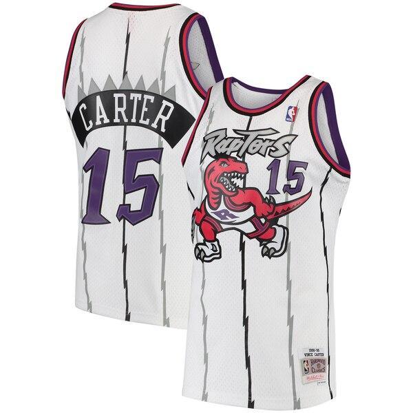 Vince Carter Toronto Raptors Hardwood Classics Finished Swingman Jersey - White