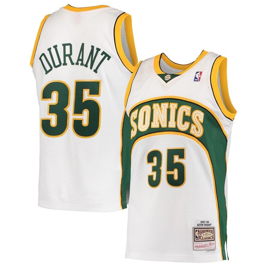 Kevin Durant Seattle SuperSonics Hardwood Classics 2007-08 Swingman Jersey - White